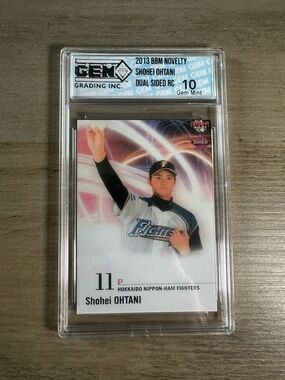 Shohei Ohtani Japanese Rookie 2013 BBM Dual Sided Gem Mint 10 Novelty Card